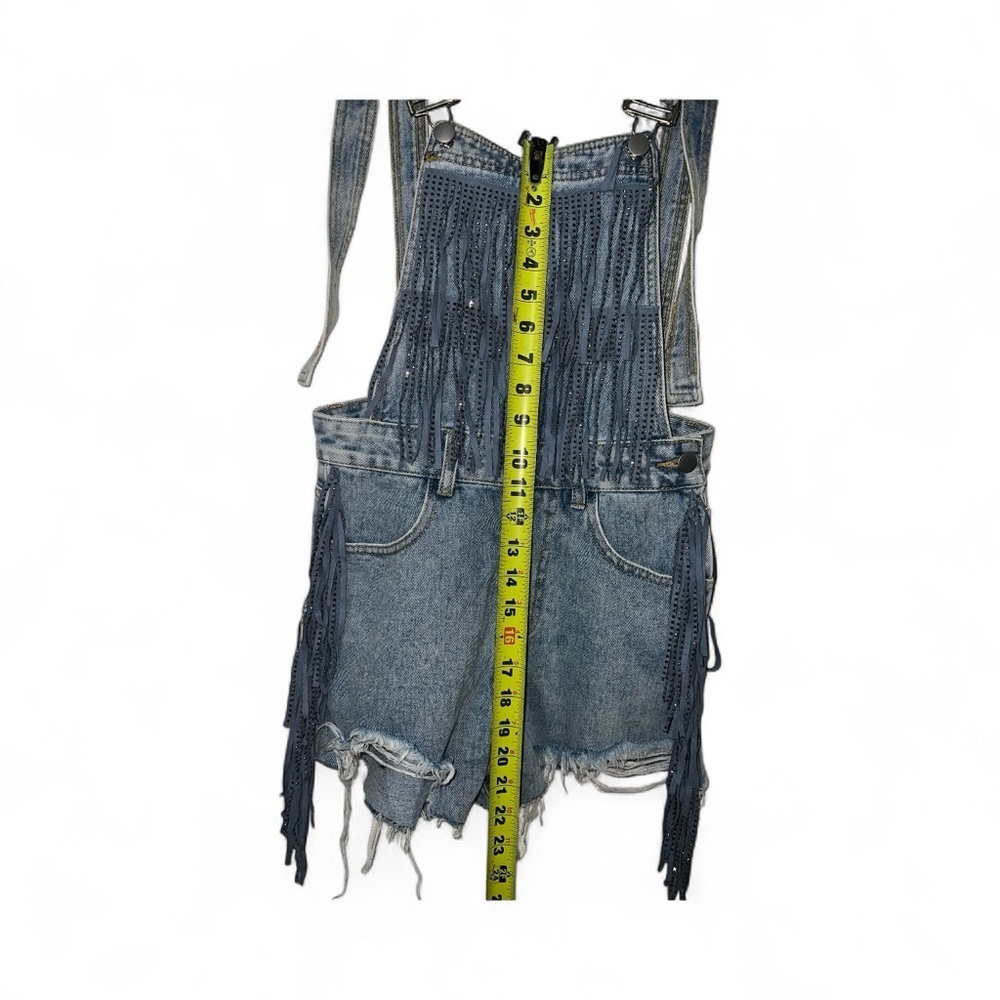 Blue B Collection Distressed Denim Overalls - Picture 5 of 10